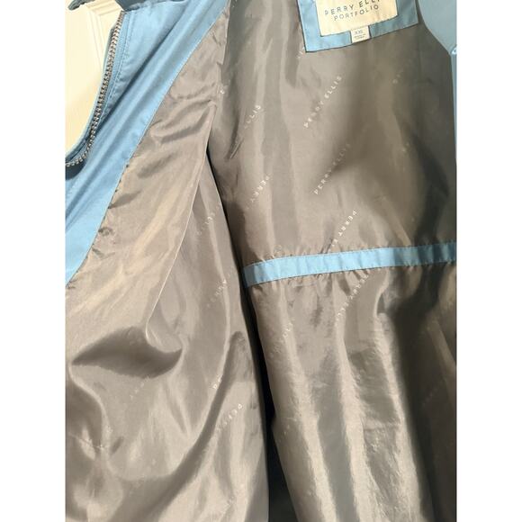 Mens Perry Ellis Portfolio Microfiber Blue Lightweight Lined Jacket -XXL - Picture 5 of 7